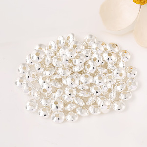 18K <b>copper</b> gold abacus beads, smooth <b>copper</b> beads, UFO beads, DIY <b>bracelet</b> spacer beads, handmade beading, small gold beads D123 - Product Image 3
