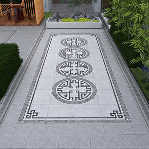 Baldosas de Porcelana Entrelazadas para Patio, Estilo Moderno Minimalista, Textura de Piedra, Baldosas para Pavimentación de Jardín, 24x24 Metros - Product Image 1