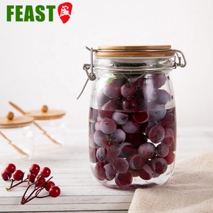 Tarros herméticos <span class=keywords><strong>de</strong></span> cocina <span class=keywords><strong>de</strong></span> alto borosilicato con tapas <span class=keywords><strong>de</strong></span> bambú, frascos <span class=keywords><strong>de</strong></span> almacenamiento <span class=keywords><strong>de</strong></span> <span class=keywords><strong>vidrio</strong></span> - Product Image 5