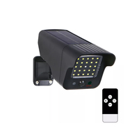 Lámpara de sensor de movimiento PIR DE SEGURIDAD Solar LED para jardín doméstico al aire libre con luz en forma de cámara simulada de Control remoto