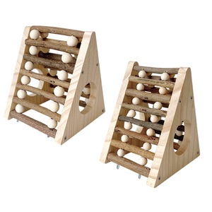 Giocattolo per Criceti Grandi, <span class=keywords><strong>Orso</strong></span> Dorato, con Casa in Legno, Scala per Arrampicarsi, Tunnel per Masticare e Allenare - Product Image 4