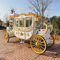 Chariot de mariage de luxe de style royal électrique, nouvelle conception, remorque de chariot à chevaux à vendre