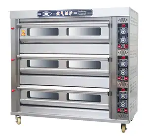 china the industry technology wholesale price industrial 9 trays bread cake pizza baking machine deck oven for bakery industri