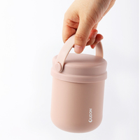 10oz Haute Qualité Mini En Acier Inoxydable Isolé Sous Vide Thermos Alimentaire Flacon Conteneur avec Poignée