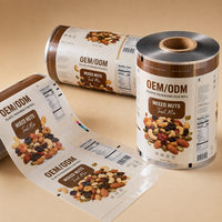 Film plastique d'emballage alimentaire en aluminium personnalisé, film OPP BOPP, emballage pour chips, biscuits, en-cas, film Mylar en rouleau, qualité alimentaire