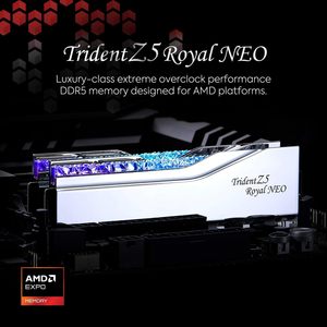 Memoria RAM Z5 Royal Series DDR5 (AMD Expo) 32GB (2x16GB) 6000MT/s CL28-36-36-96 1.40V para Computadora de Escritorio UDIMM G.Skill Trident Z5 - Product Image 2