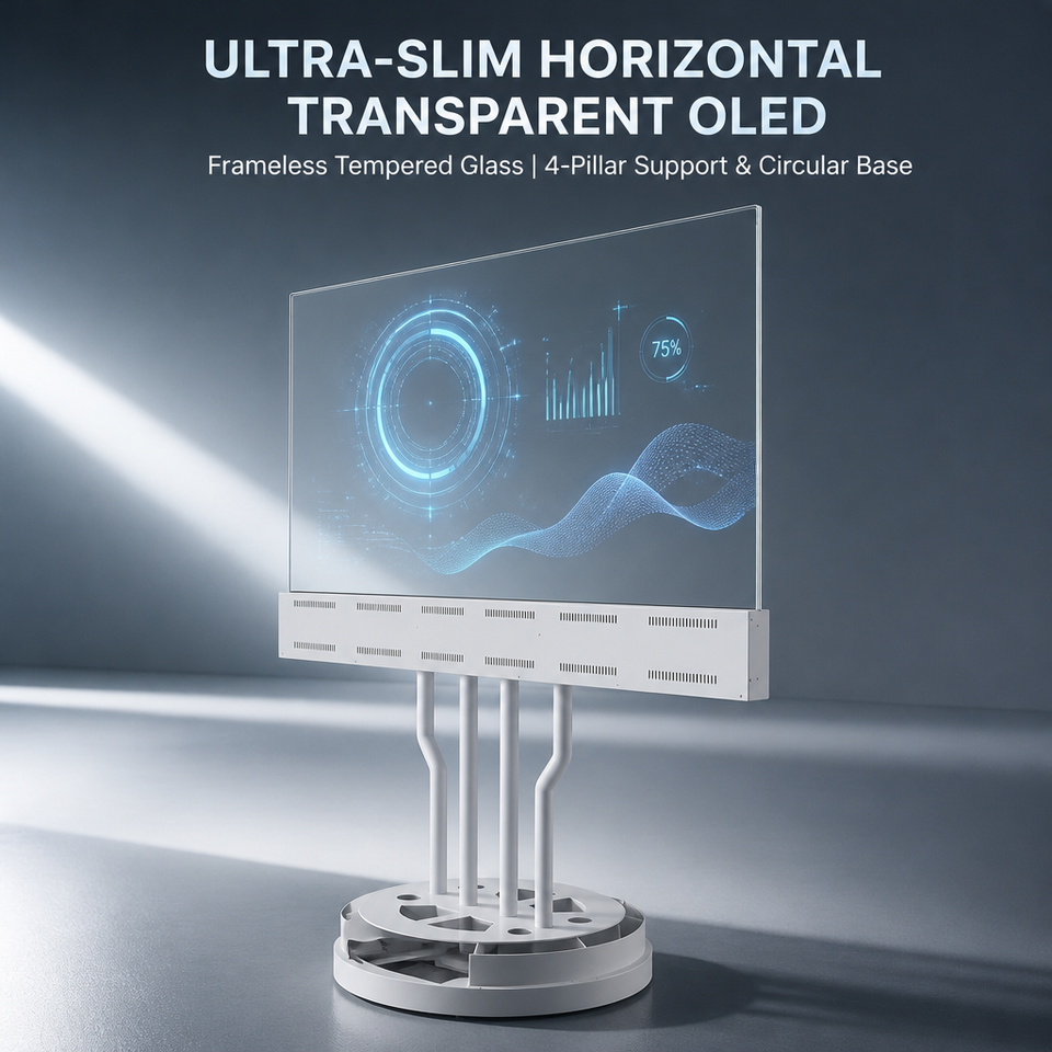 Customized transparent OLED touch screen display digital signage ...