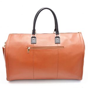 Muestra gratuita, oferta especial, bolsa de viaje multifuncional de cuero vegano para ropa, bolsa de lujo con logotipo personalizado, bolsa de lona para traje. - Product Image 3