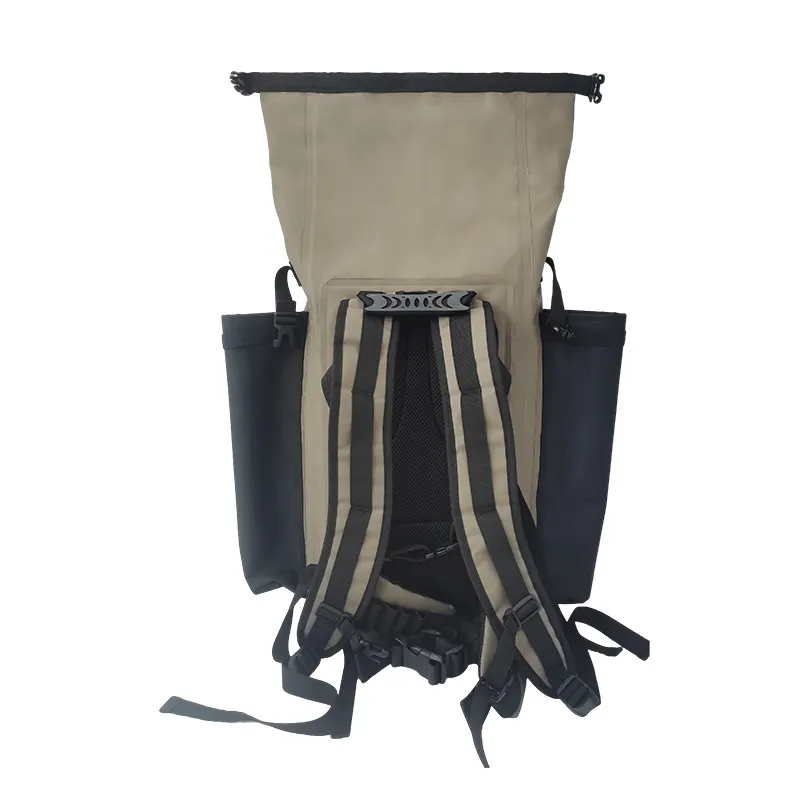 맞춤형 컬러 로고 500D PVC IPX6 야외 방수 배낭 하이킹 캠핑 여행을위한 접이식 롤링 탑 드라이 백