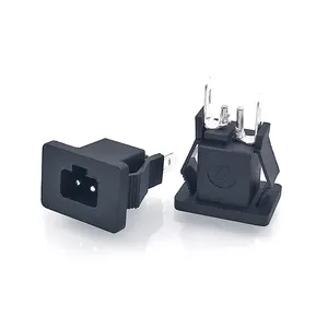 Chinês JTELE AC Power Socket Entrada De Energia Com Balancim Switch Soquete Painel Iec C14 Conector De Alimentação Ac