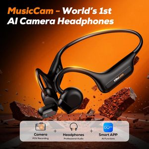 Auriculares Deportivos Inalámbricos Bluetooth MusicCam IP68 de Conducción Ósea con Cámara POV 2K Manos Libres - Product Image 5