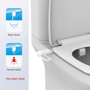 Phito Double Buse Bidet WC Portable Facile à Utiliser en Plastique ABS avec Fonction Lavage Vaginal et Eau Froide, Fixation au Sol - Product Image 1