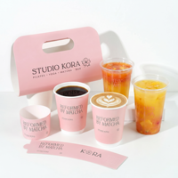 Vasos de Papel Biodegradables de Doble Pared con Tapa para Café Caliente, Latte, con Logotipo Personalizado, 90 mm, 12 oz, 16 oz, 22 oz