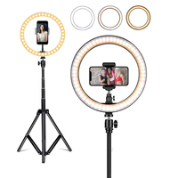 Anneau lumineux pour studio photo avec support de lampe