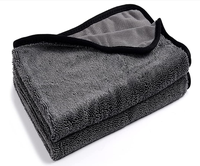 Serviette de séchage de voiture JIEXU JXSTT 750 g/m² 70x90 cm, douce, sans peluches, anti-rayures, super absorbante, boucles torsadées simple face, vente en gros