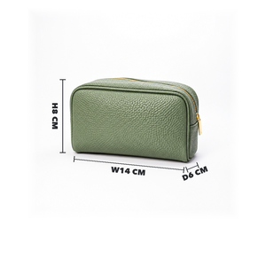 Luxury Leather <b>Makeup</b> Bag ODM OEM customization BSCI <b>Storage</b> Bag Customizable Zipper Cosmetic Bag - Product Image 1