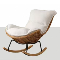 Fauteuil à bascule en rotin moderne et écologique pour chambre à coucher, salon, balcon