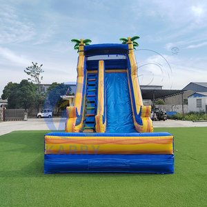 Toboggan <span class=keywords><strong>aquatique</strong></span> <span class=keywords><strong>gonflable</strong></span> stimulant bleu marbré avec piscine et château <span class=keywords><strong>gonflable</strong></span> à sauts pour adultes - Product Image 4