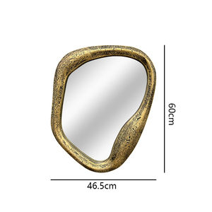 BOLIDE Custom-designed Retro-style Polyurethane Framed 4mm Thick Irregular Shape Durable <strong>Lightweight</strong> European Style Wall <strong>Mirror</strong> - Product Image 6