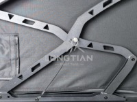 Carpa de coche impermeable de aluminio con forma de triángulo, 280G, poliéster 420D Oxford, 16 cm de ancho, 150 cm de altura.