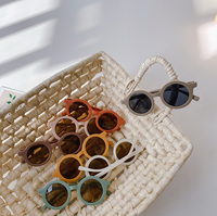 Trending 2026 Hot Sale Factory Wholesale Colorful Cute Round Anti UV400 Girls Boys Baby Kids Sunglasses