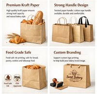 Emballages alimentaires SOS, sacs en papier kraft pour en-cas, biscuits, pâtisseries, sacs en papier brun durables pour la vente au détail et à emporter, HONPAK