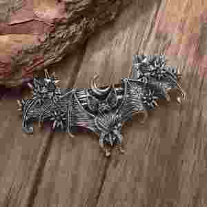 Gothic Bat Star Flower Hair Clip Three Dimensional Design Suitable <b>Braiding</b> Gothic Retro Style Dressing Texture Hair <b>Accessories</b> - Product Image 3