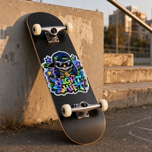 Autocollants découpés à la forme, animaux hip-hop, autocollants graffiti en PVC <span class=keywords><strong>pour</strong></span> casque, skateboard, autocollants holographiques personnalisés, autocollants en vinyle imperméables - Product Image 5