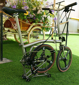 Vélo pliable en titane intégral à trois volets avec 7 vitesses, 7,6 kg, vélos pliants ultralégers et portables pour hommes et femmes - Product Image 6