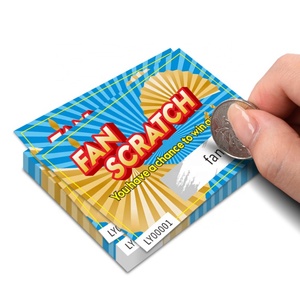 Various Custom Lucky Draw Card Scratch Off Card Black Core <b>Paper</b> Digital Printing Sample Design Scratch Card - Product Image 1