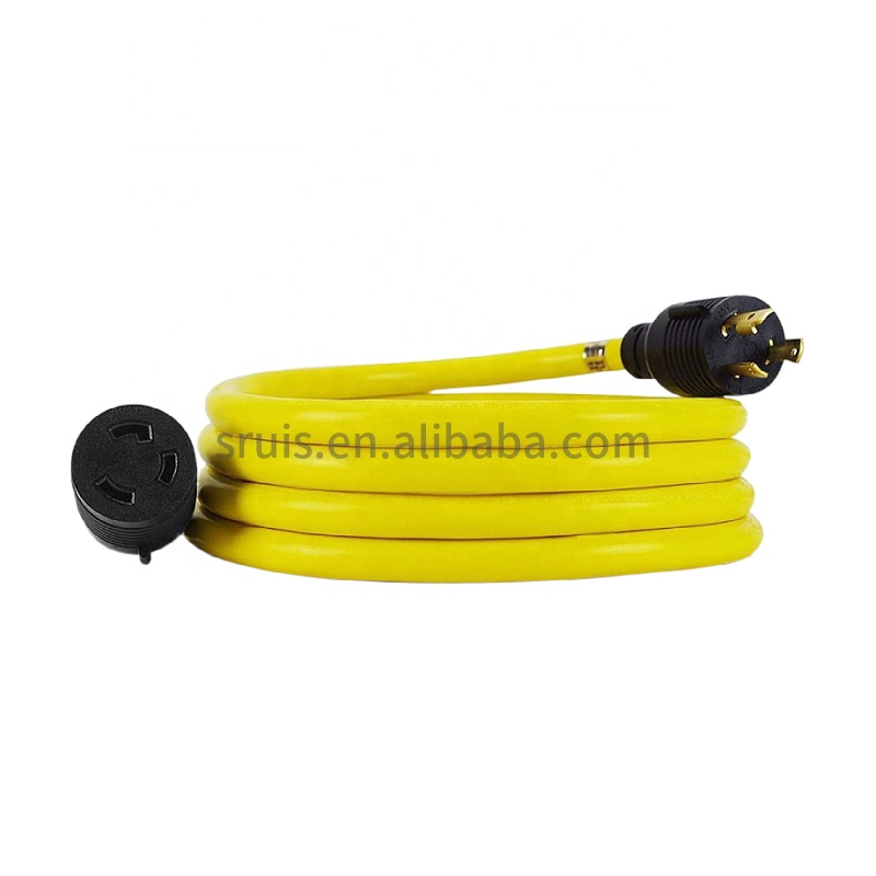 ケーブルアダプター E257089 XL520P-A L5-30P 海外品 American Extension Cord L5-30P to L5-30R SJTW 10GUAGE 10FT,HEAVY
