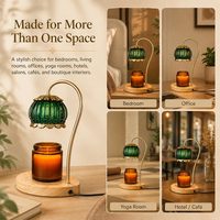 Lampe chauffe-bougie désodorisante, diffuseur d'arômes, chauffe-cire avec minuterie LED à intensité variable pour chambre, salon, bureau