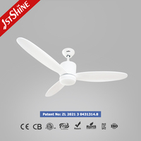 Ventilateur de plafond élégant de qualité commerciale, personnalisable, avec lumière LED, style luxueux, télécommande, 1stshine, classé parmi les meilleurs, respectueux de l'environnement
