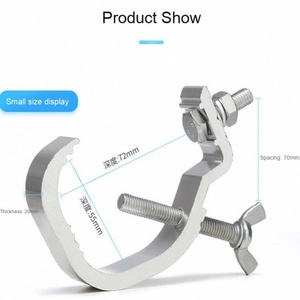Pince de fixation pour projecteur de scène à tête mobile en aluminium moulé, à boucle simple et double, système de mesure métrique - Product Image 5