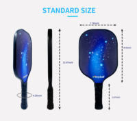 Conception personnalisée Pickleball Paddle Pickleball Paddle Cover Paddle Raquette en fibre de carbone Pickle Ball Raquettes et balles