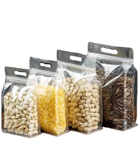 Custom Plastic Flat Bottom Zipper Pouch Food Nuts Storage Pouches Clear ZipLock Self Sealing <b>Packaging</b> <b>Bag</b> - Product Image 2