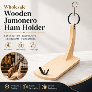 Soporte y Exhibidor de Jamón de Madera, Soporte para Prosciutto, Sostenible, Duradero, Soporte Estable, Caja Personalizada, MOQ100, Entrega Rápida de Fábrica - Product Image 2