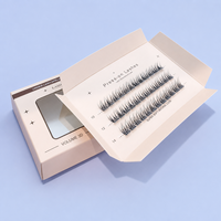 Cils en bande autocollants en gros sans colle, à presser, faits à la main, de haute qualité pour salons, vente au détail et maquilleurs