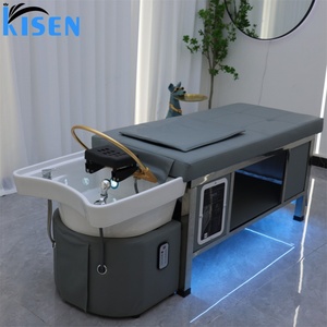 Kisen Plumbing Required Shampoo <b>Bed</b> with Massage System Japeness Hair Treatment for Salon Head Spa Services - Product Image 4
