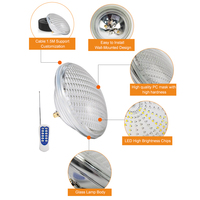 Lampes de piscine immergées LED RGB IP68 étanches en verre de conception populaire 18W 24W Par 56 encastrables dans le sol, à intensité variable, certifiées CE