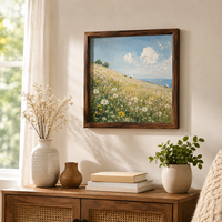 Decoración de Pared Móvil de Madera Estilo Art Deco para Navidad o Bodas, Decoraciones de Pared Enmarcadas Hechas a Mano con Materiales Ecológicos, Cuadrado Marrón de 20x20cm