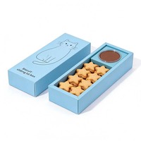 Boîte à glissière pour biscuits de restauration rapide en gros, boîte en papier pour gâteaux et chocolats, emballage de biscuits de haute qualité avec encre de soja, vente chaude