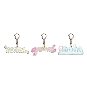 Custom Creative Color Japanese Coffee Shop Flash Name <b>Anime</b> Pattern UV Printed Brand Cartoon Style Acrylic Key Chain Bag - Product Image 2