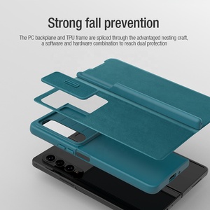 NILLKIN qin <span class=keywords><strong>เคส</strong></span>หนังฝาพับสำหรับ <span class=keywords><strong>Samsung</strong></span> Galaxy Z Fold 5 & <span class=keywords><strong>4</strong></span> 5g พร้อมช่องใส่ปากกา S สำหรับกล้องสไลด์ Z <span class=keywords><strong>4</strong></span>ช่องด้านหลัง - Product Image 4