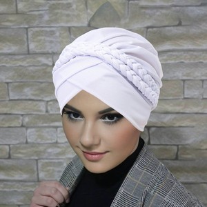Promotion : Foulard islamique, chapeau, hijab, turban, bandeau et turban de couleur unie pour la mode musulmane africaine - Vente en gros - Product Image 2