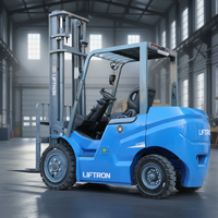 Chariot élévateur électrique Liftron série DE CPD25 pour applications d'empilage en entrepôt, 2,5 tonnes, batterie lithium-ion, pneus pleins, traction avant