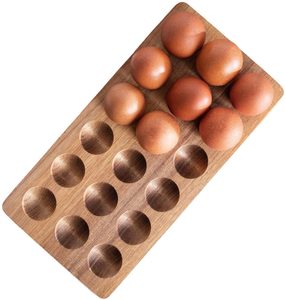 Custom Portable 18 Grids Rustic Wooden Holder Tray <b>for</b> <b>Kitchen</b> Food <b>Storage</b> in Living Room Countertop Space - Product Image 1