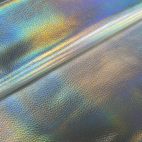 Tissu en daim brillant irisé PU en cuir Laser Lichi holographique pour sac à main canapé meubles artisanat matériaux avec caractéristique élastique
