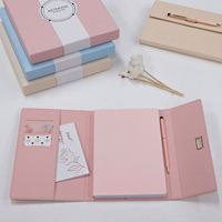 Diario Personalizado de Cuero PU para Niñas, Bonito Diario Rosa y Azul A5, Agenda 2025, Recargable, Juego de Regalo con Bolígrafo, Regalo Promocional Personalizado