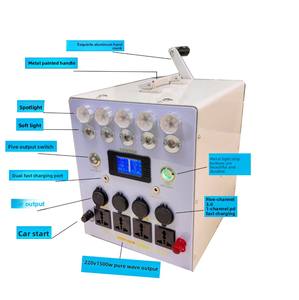 Generatore manuale a manovella per siti di concerti all'aperto che forniscono energia temporanea per piccole apparecchiature Audio e di illuminazione fonte di auto - Product Image 3